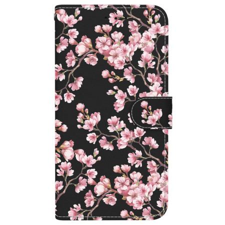 Etui Folio iPhone 16 Pro Kwiaty Śliwy Przywiązane