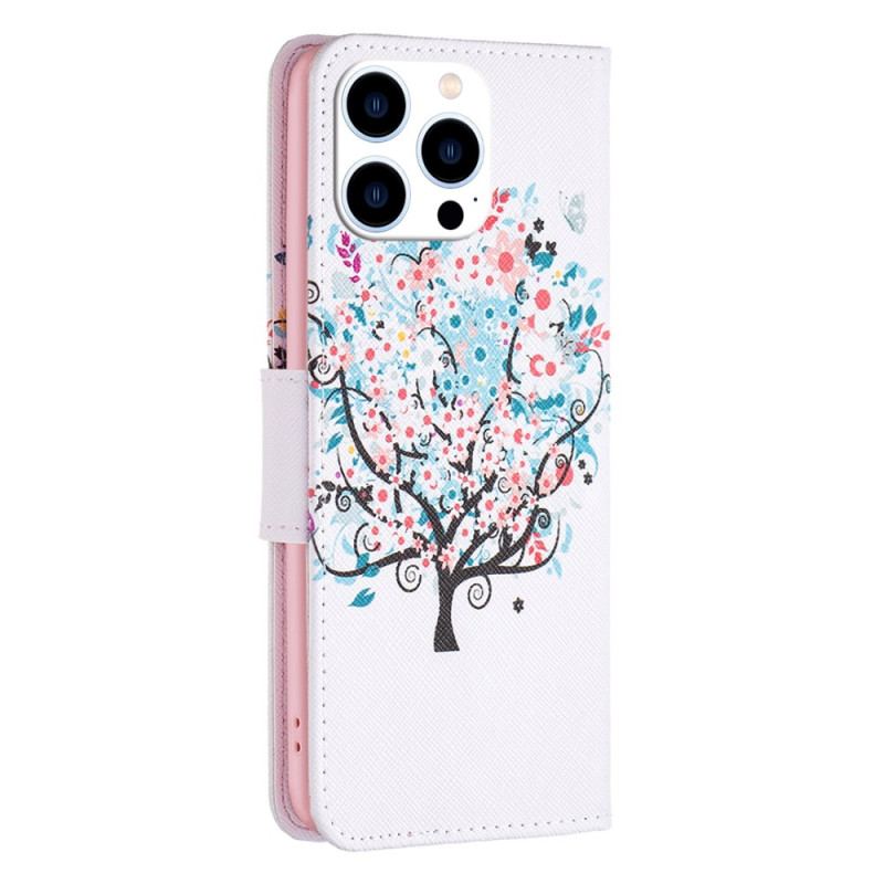 Etui Folio iPhone 16 Pro Kwitnące Drzewo Etui Ochronne