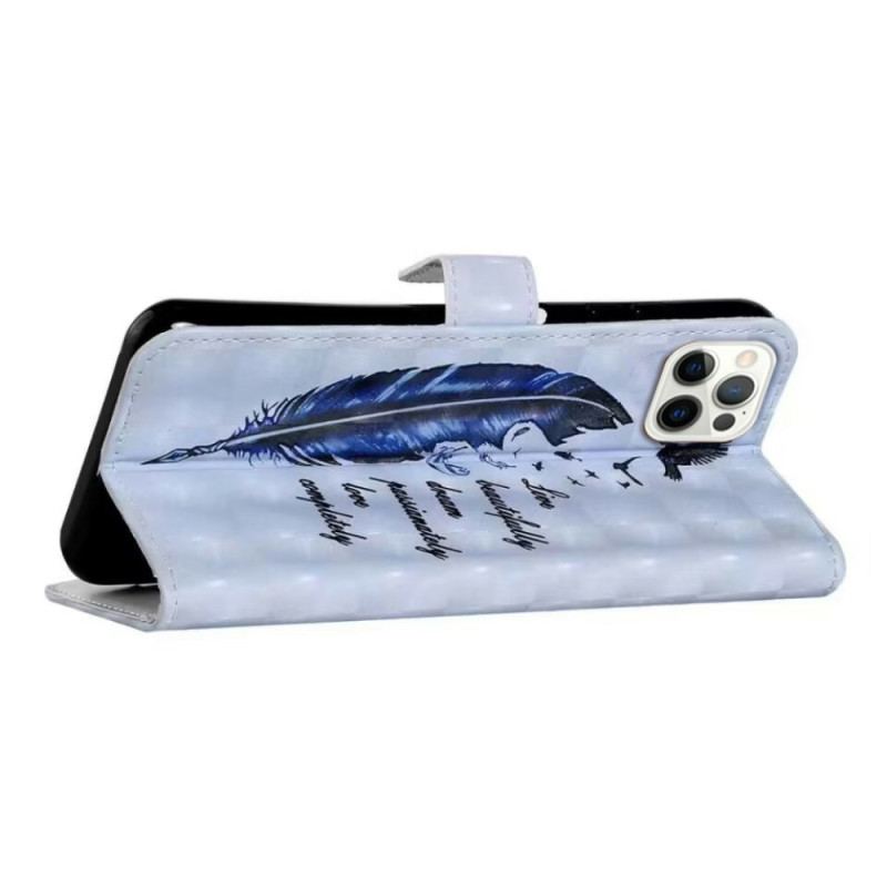 Etui Folio iPhone 16 Pro Niebieskie Pióro Etui Ochronne