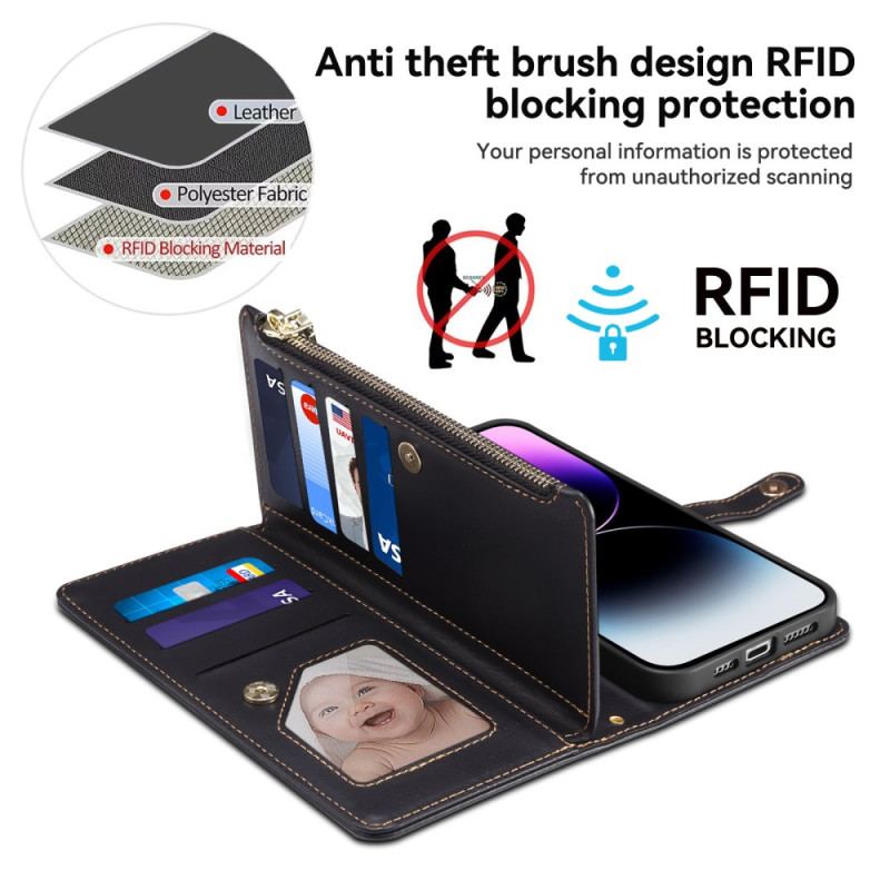 Etui Folio iPhone 16 Pro Portfel Blokujący Rfid Z Serii Galaxy