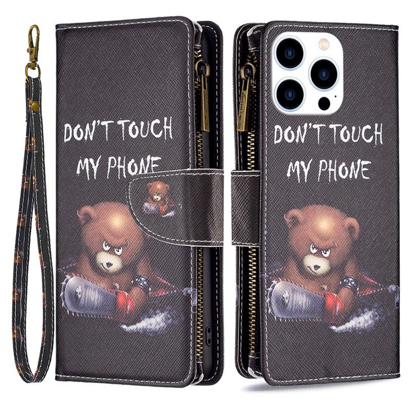 Etui Folio iPhone 16 Pro Portfel Niebezpiecznego Niedźwiedzia