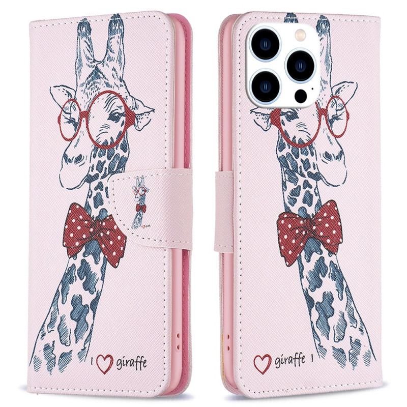 Etui Folio iPhone 16 Pro Żyrafa