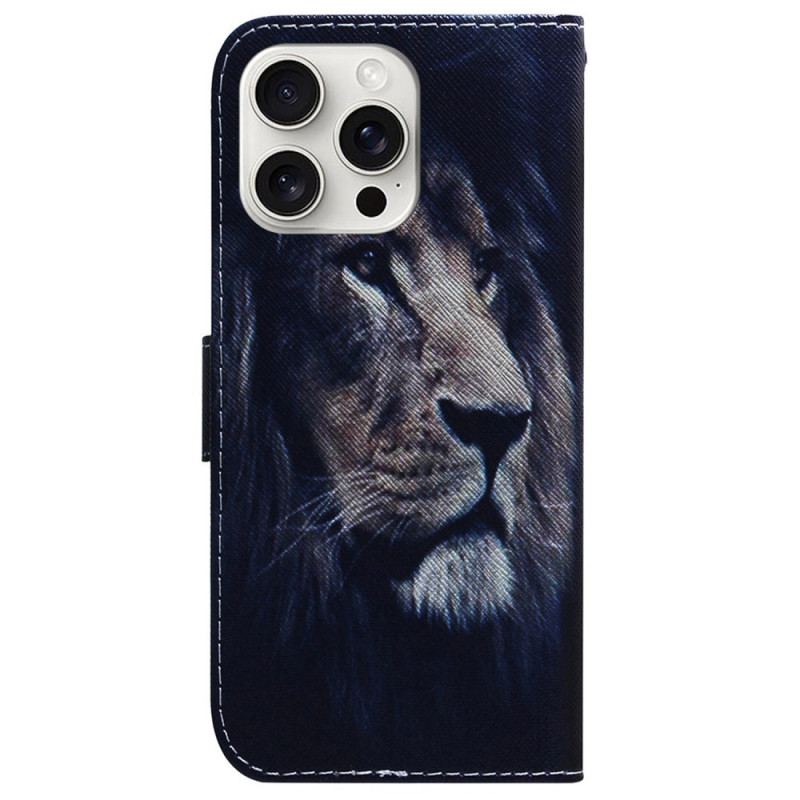 Etui Folio iPhone 16 Pro Śniący Lew