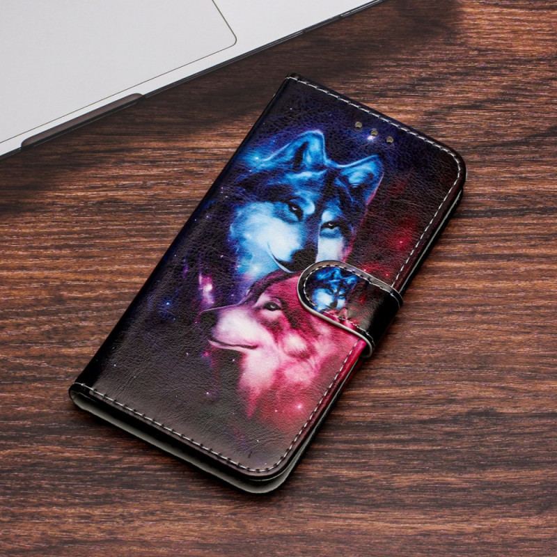 Etui Folio iPhone 16 Pro Wilki Na Smyczy