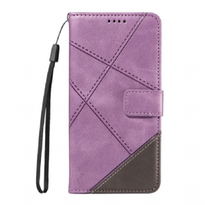 Etui Folio iPhone 16 Pro Wzory Geometryczne Z Paskiem