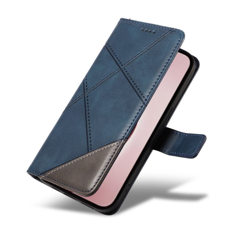 Etui Folio iPhone 16 Pro Wzory Geometryczne Z Paskiem