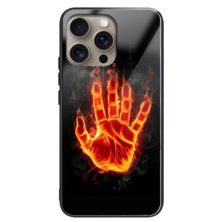 Etui iPhone 16 Pro Ręka Na Ognistym Szkle Hartowanym