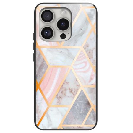 Etui iPhone 16 Pro Szkło Hartowane Z Różowego Marmuru Etui Ochronne