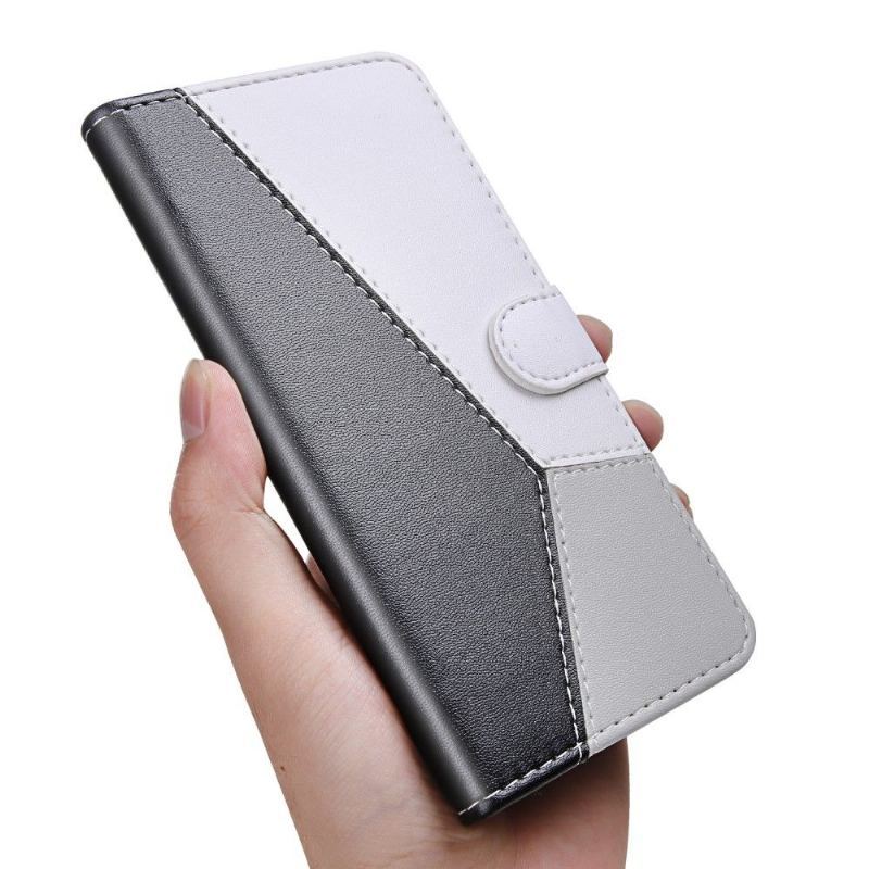 Etui Folio do Samsung Galaxy M11 Obrzeża Faux Leather Tricolor Szwy