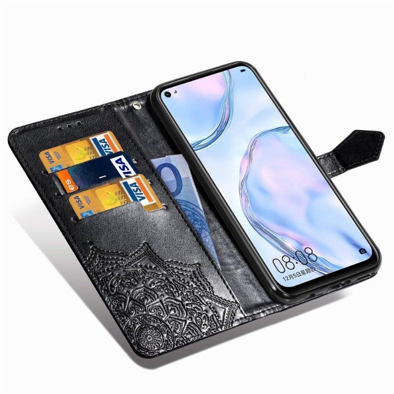 Etui Folio do Huawei P40 Lite Classic Mandala Sun Posiadacz Karty