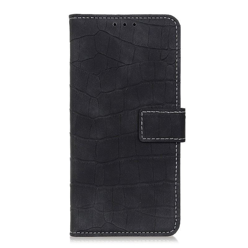 Etui Folio do OnePlus 8 Croc Effect Sztuczna Skóra