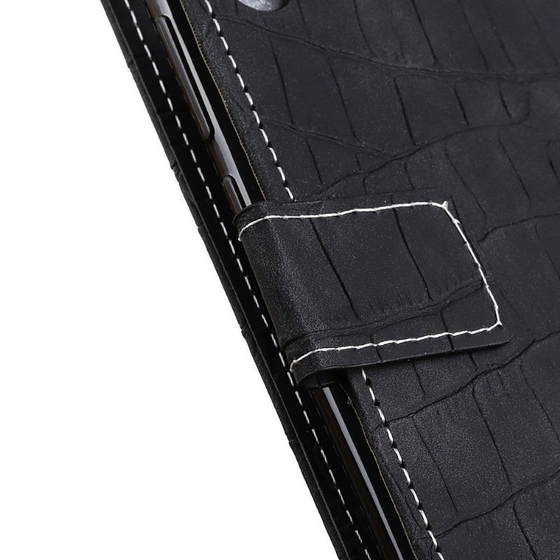 Etui Folio do OnePlus 8 Croc Effect Sztuczna Skóra