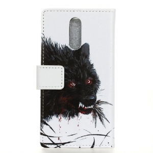 Etui Folio do OnePlus 8 Czarny Wilk