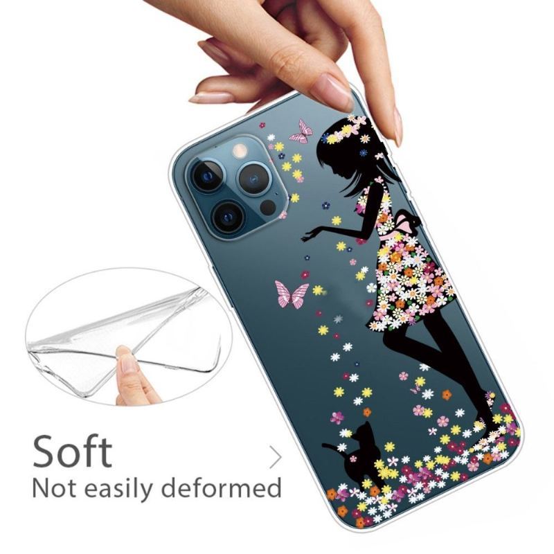 Etui do iPhone 13 Pro Anti-fall Kwiat Dziewczyna