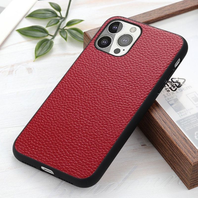 Etui do iPhone 13 Pro Anti-fall Skóra Ziarnista