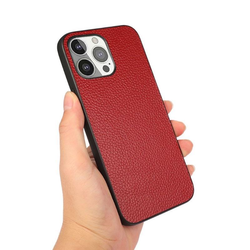 Etui do iPhone 13 Pro Anti-fall Skóra Ziarnista