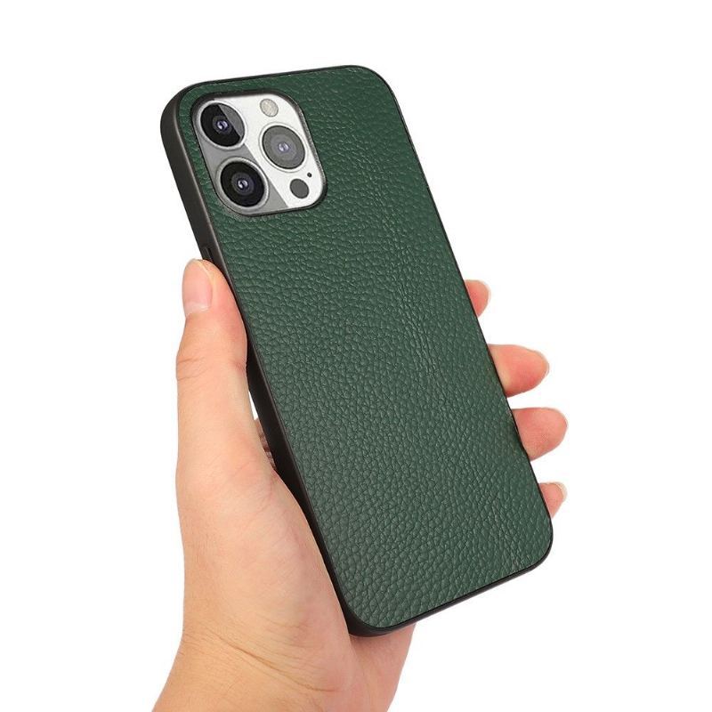 Etui do iPhone 13 Pro Anti-fall Skóra Ziarnista