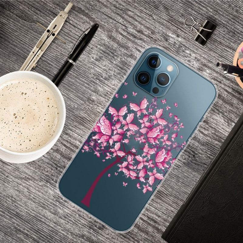 Etui do iPhone 13 Pro Biznes Motyl Drzewo