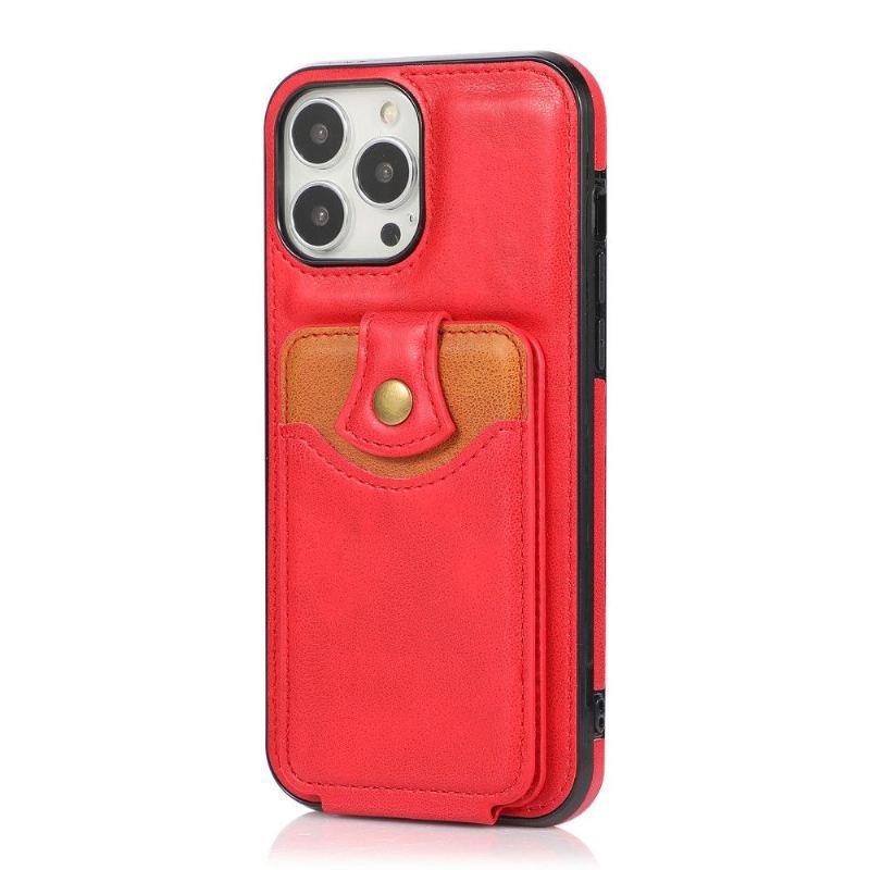 Etui do iPhone 13 Pro Biznes Posiadacz Karty Seams