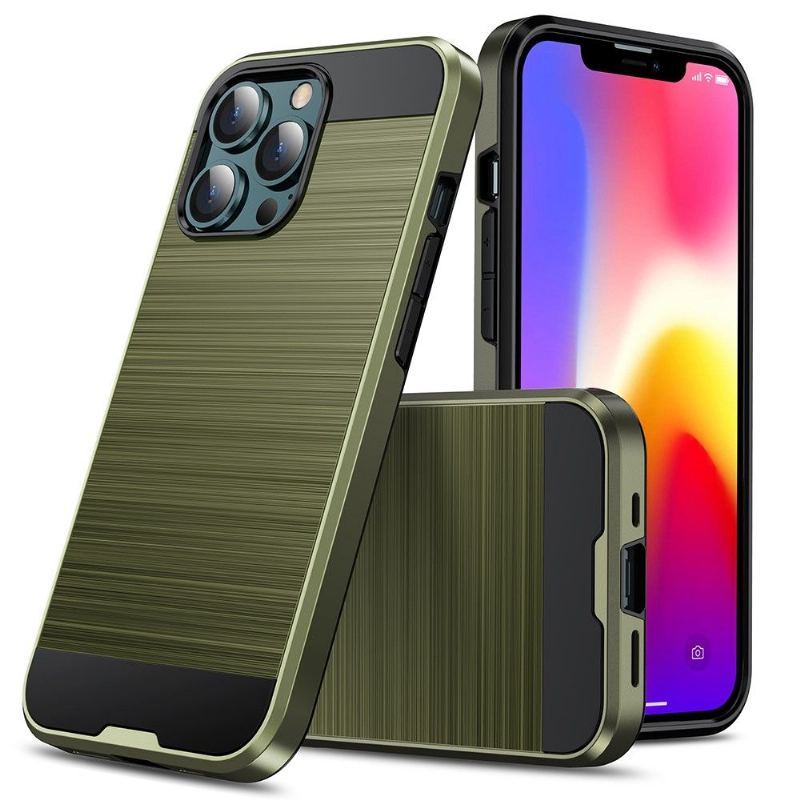 Etui do iPhone 13 Pro Efekt Szczotkowanego Metalu