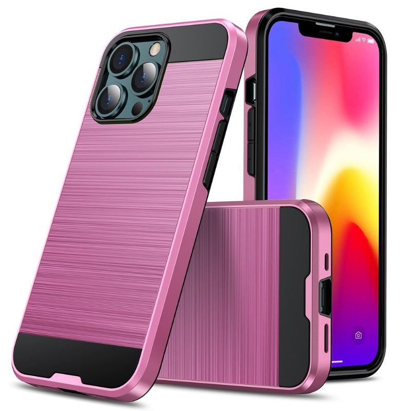 Etui do iPhone 13 Pro Efekt Szczotkowanego Metalu