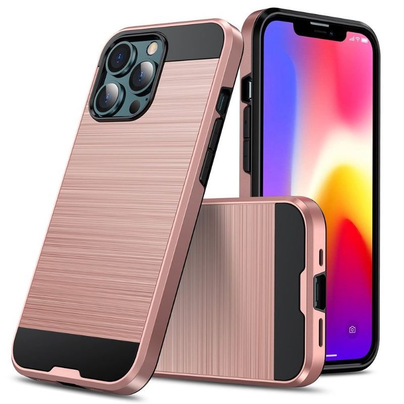 Etui do iPhone 13 Pro Efekt Szczotkowanego Metalu