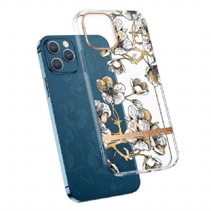 Etui do iPhone 13 Pro Przeźroczysty Kwiat Gardenia