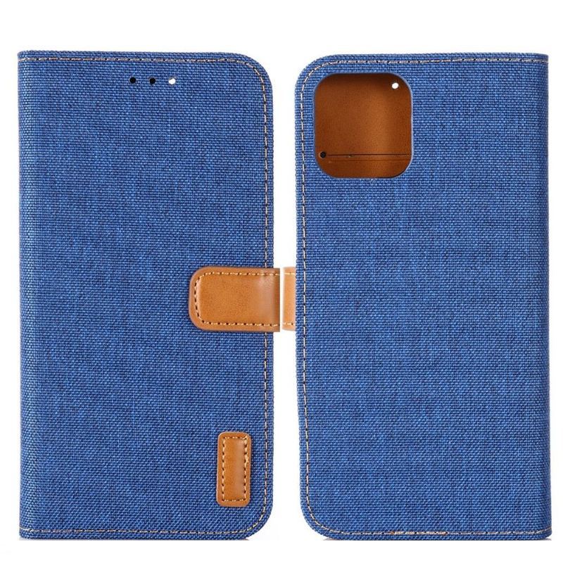 Etui Folio do iPhone 13 Pro Classic Płótno Efekt Oksford