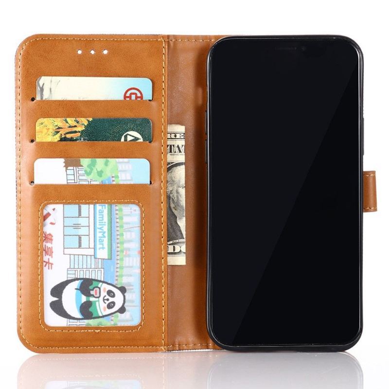 Etui Folio do iPhone 13 Pro Classic Płótno Efekt Oksford