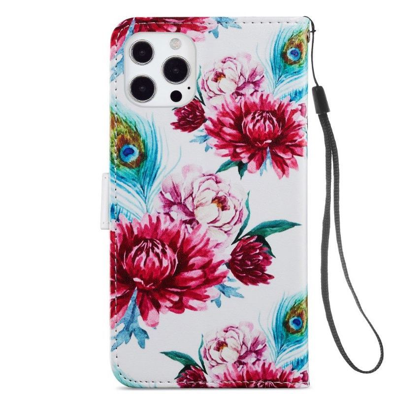 Etui Folio do iPhone 13 Pro Pawie Kwiat