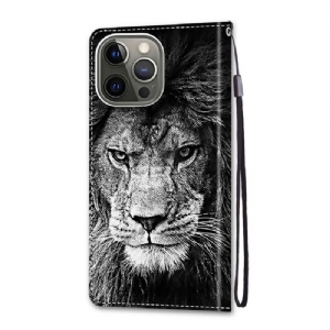 Etui Folio do iPhone 13 Pro Portret Leo