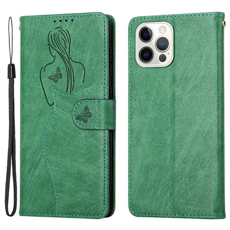 Etui Folio do iPhone 13 Pro Premium Ilustracja Dziewczyna