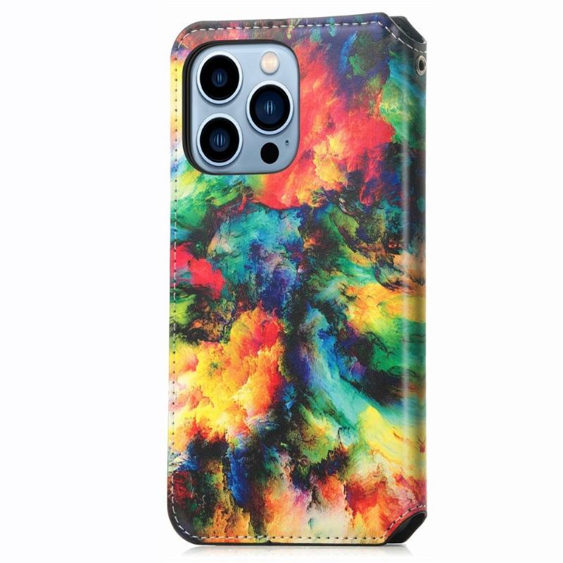 Etui Na Telefon Pokrowce do iPhone 13 Pro Biznes Etui Folio Iridescent Cloud Flip Flap