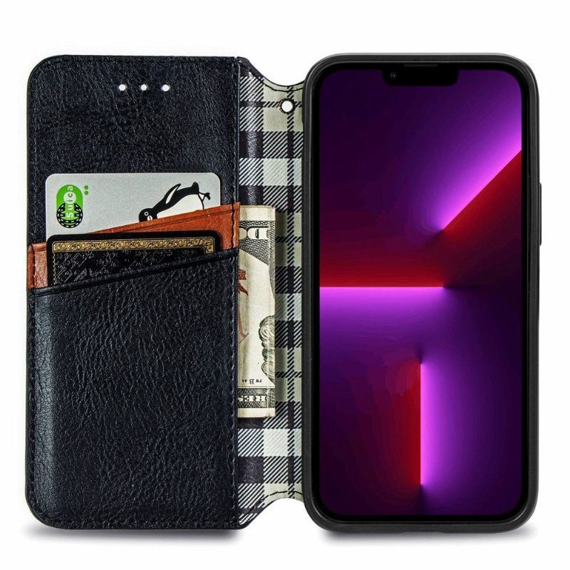 Etui Na Telefon Pokrowce do iPhone 13 Pro Biznes Kub Design Posiadacz Karty