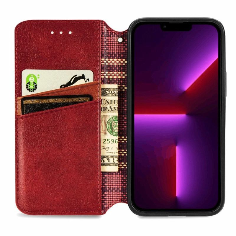 Etui Na Telefon Pokrowce do iPhone 13 Pro Biznes Kub Design Posiadacz Karty