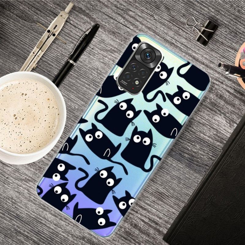 Etui do Xiaomi Redmi Note 11 Pro / 11 Pro 5G Czarne Koty Ilustracja