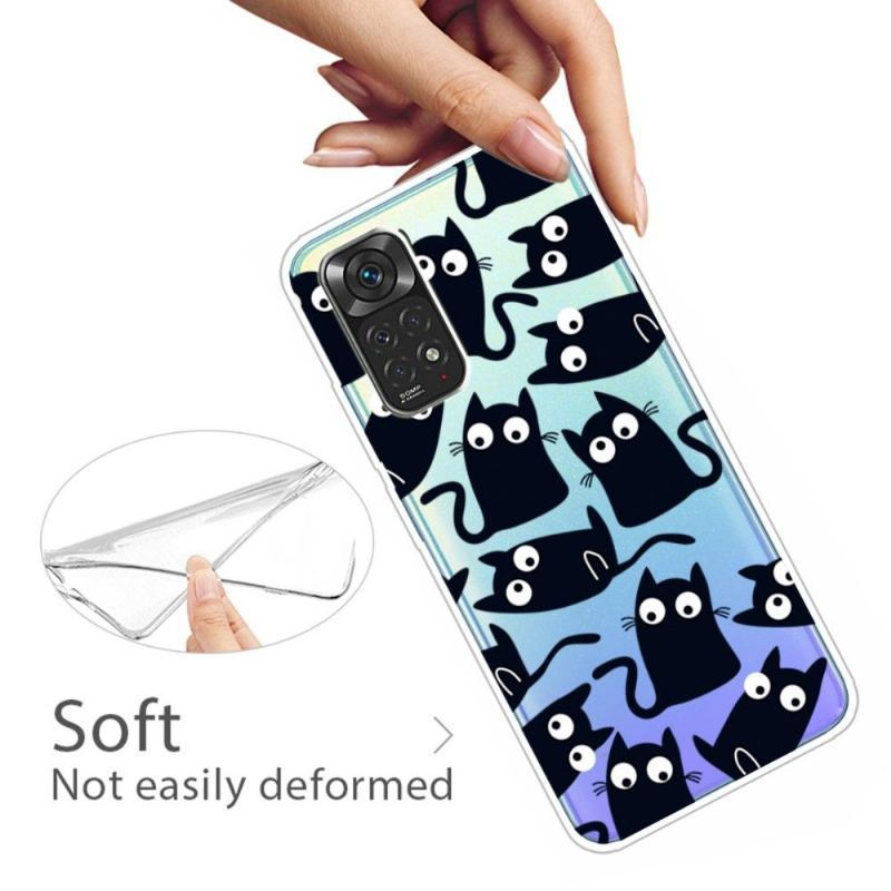 Etui do Xiaomi Redmi Note 11 Pro / 11 Pro 5G Czarne Koty Ilustracja