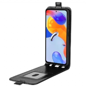 Etui Folio do Xiaomi Redmi Note 11 Pro / 11 Pro 5G Obrzeża Skórzany Futerał Ze Sztucznej Skóry W Pionie