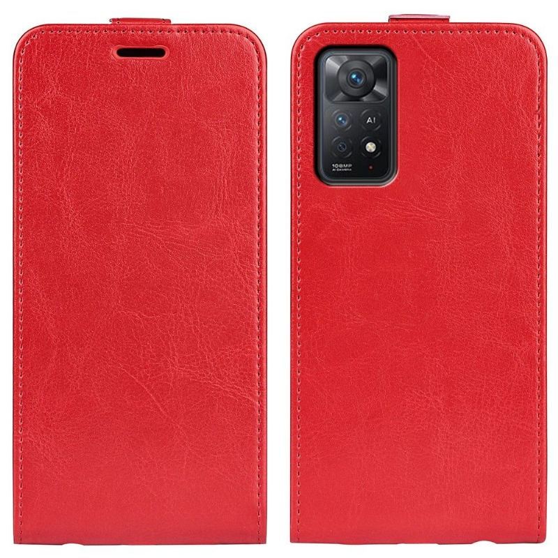 Etui Folio do Xiaomi Redmi Note 11 Pro / 11 Pro 5G Obrzeża Skórzany Futerał Ze Sztucznej Skóry W Pionie