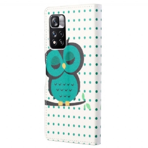 Etui Folio do Xiaomi Redmi Note 11 Pro / 11 Pro 5G Sowa Polka Dot