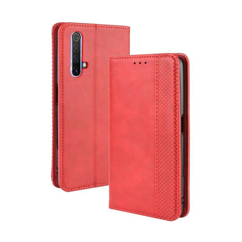 Etui Na Telefon do Realme X50 Etui Folio Stylizowany Efekt Skóry W Stylu Vintage