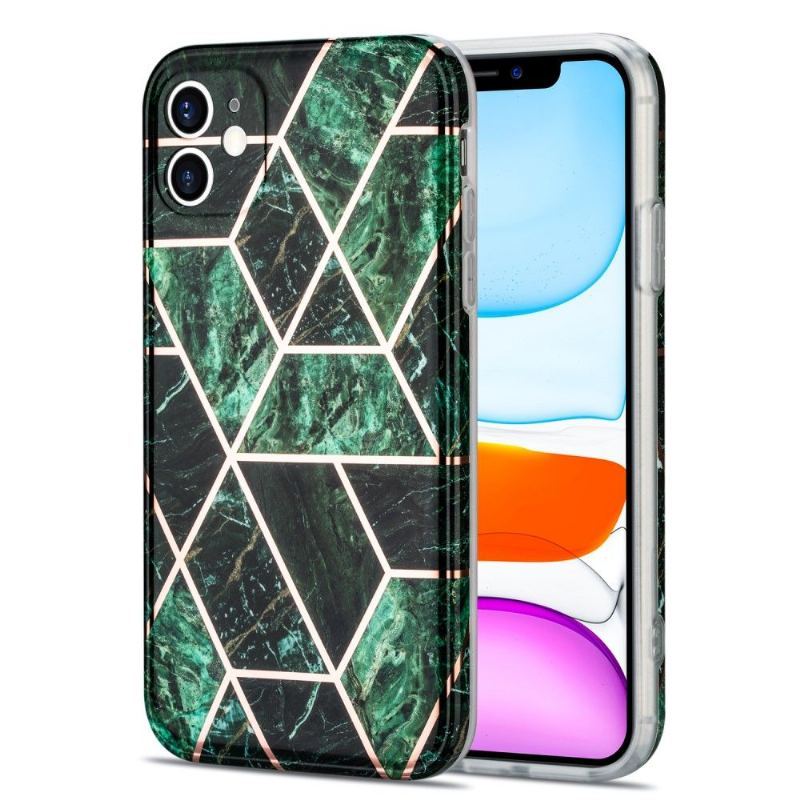 Etui do iPhone 11 Anti-fall Elastyczna Geometria Różowy