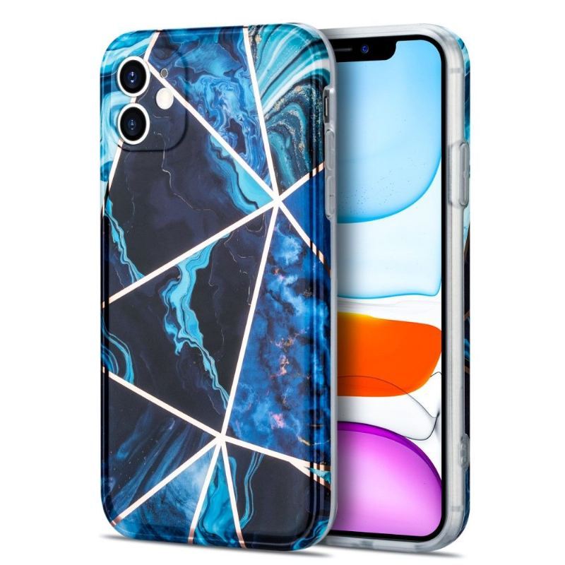 Etui do iPhone 11 Anti-fall Elastyczna Geometria Różowy