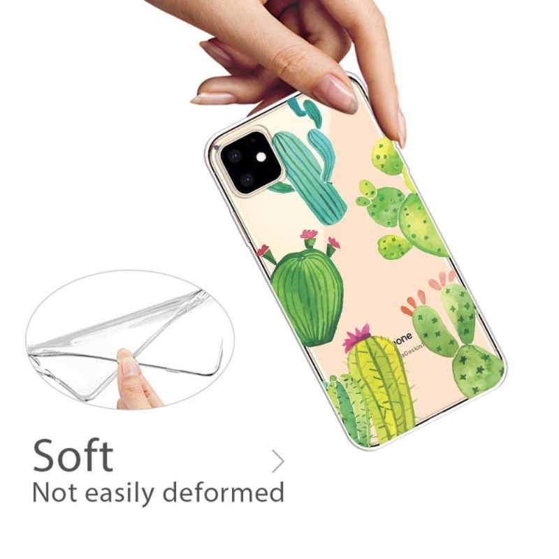 Etui do iPhone 11 Anti-fall Przeźroczysty Kaktus