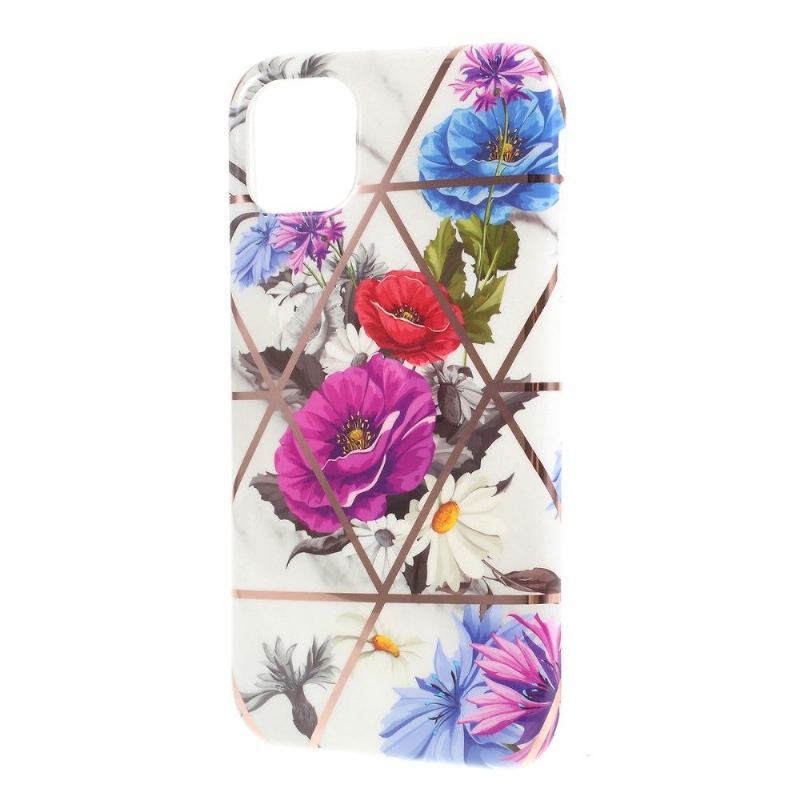 Etui do iPhone 11 Biznes Silikonowe Kolorowe Kwiaty