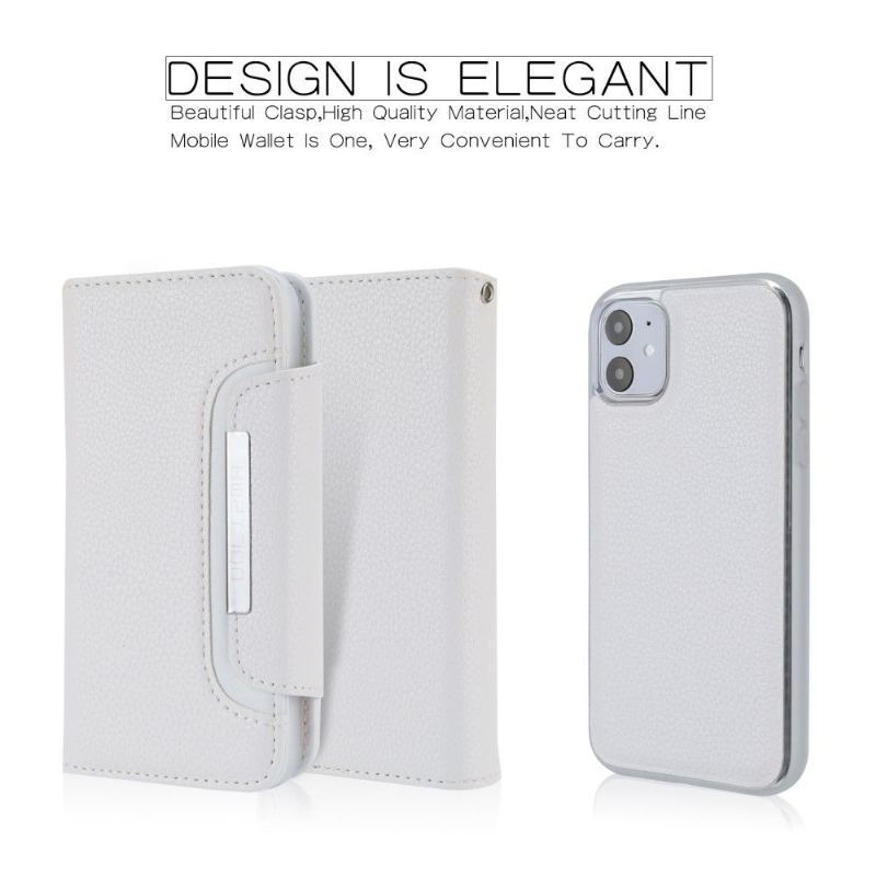 Etui Etui Folio do iPhone 11 2w1 Efekt Skóry Ziarnistej