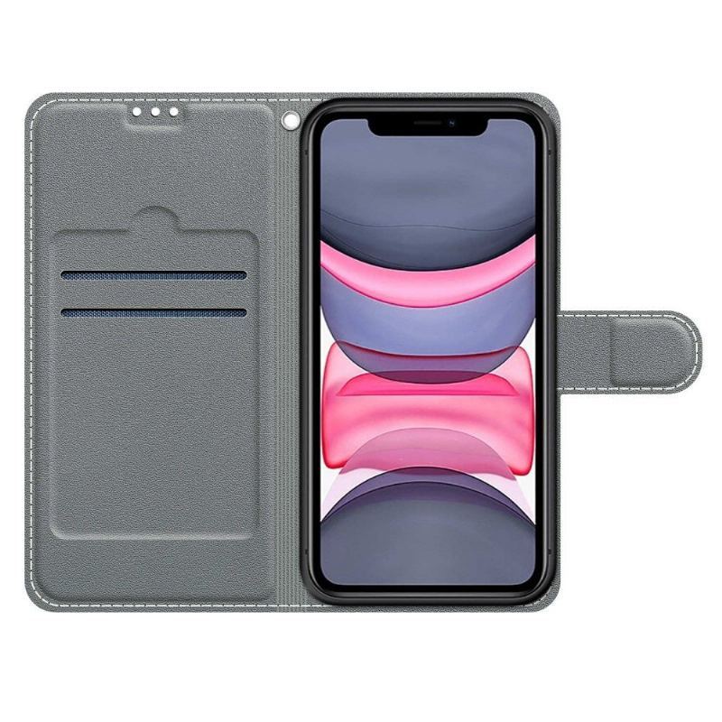 Etui Folio do iPhone 11 Classic Ilustracja Dzikie Liście