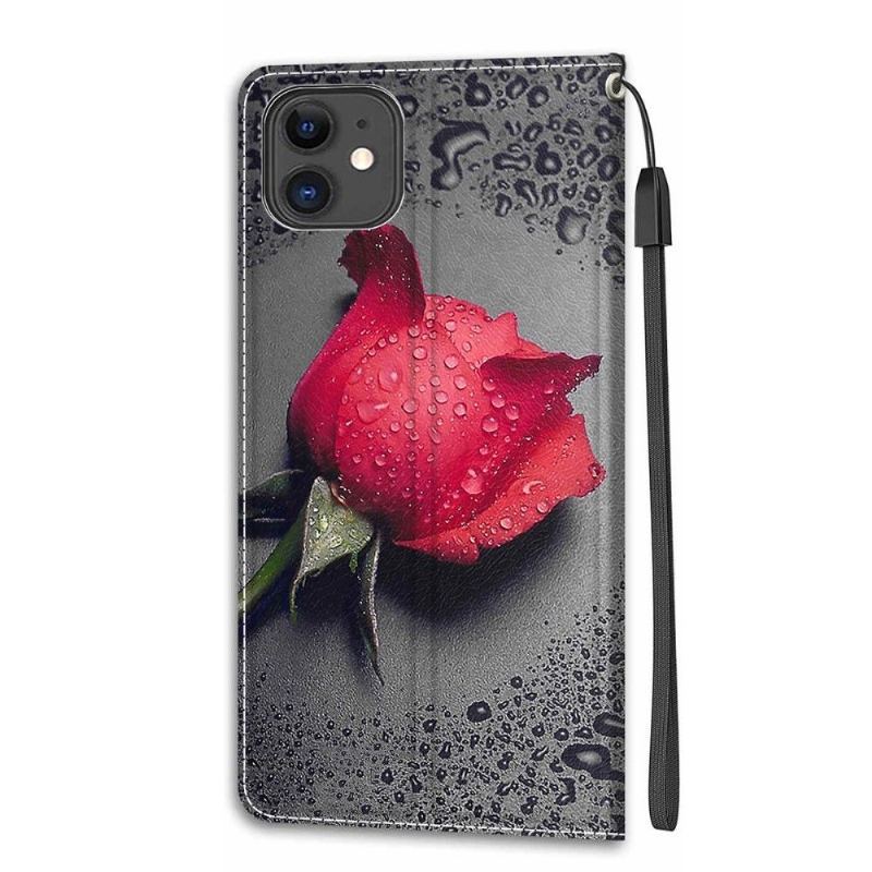 Etui Folio do iPhone 11 Czerwona Róża