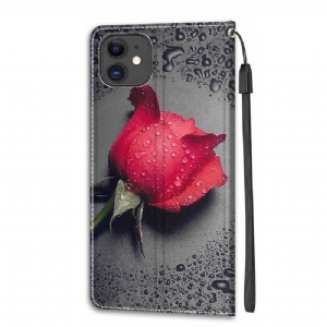 Etui Folio do iPhone 11 Czerwona Róża