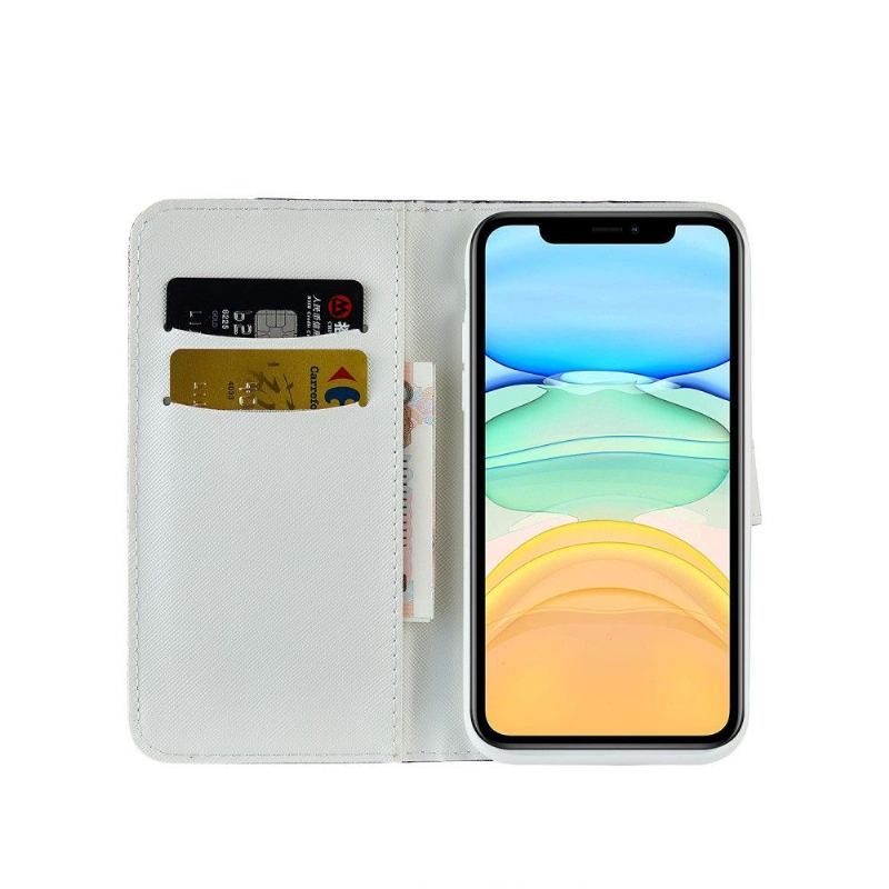 Etui Folio do iPhone 11 Efekt Glamour Krokodyla